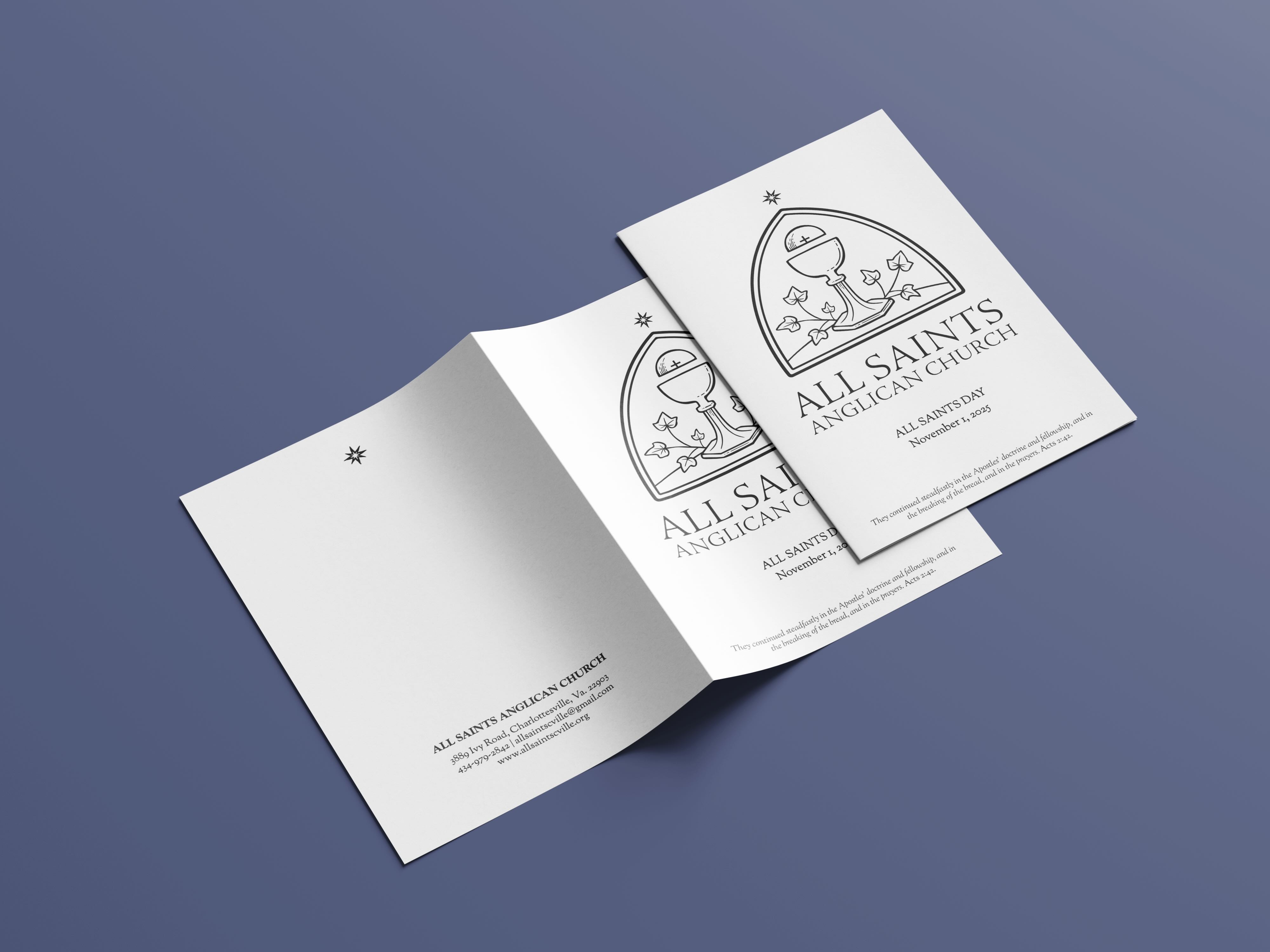 All Saints Anglican Church branded brochure