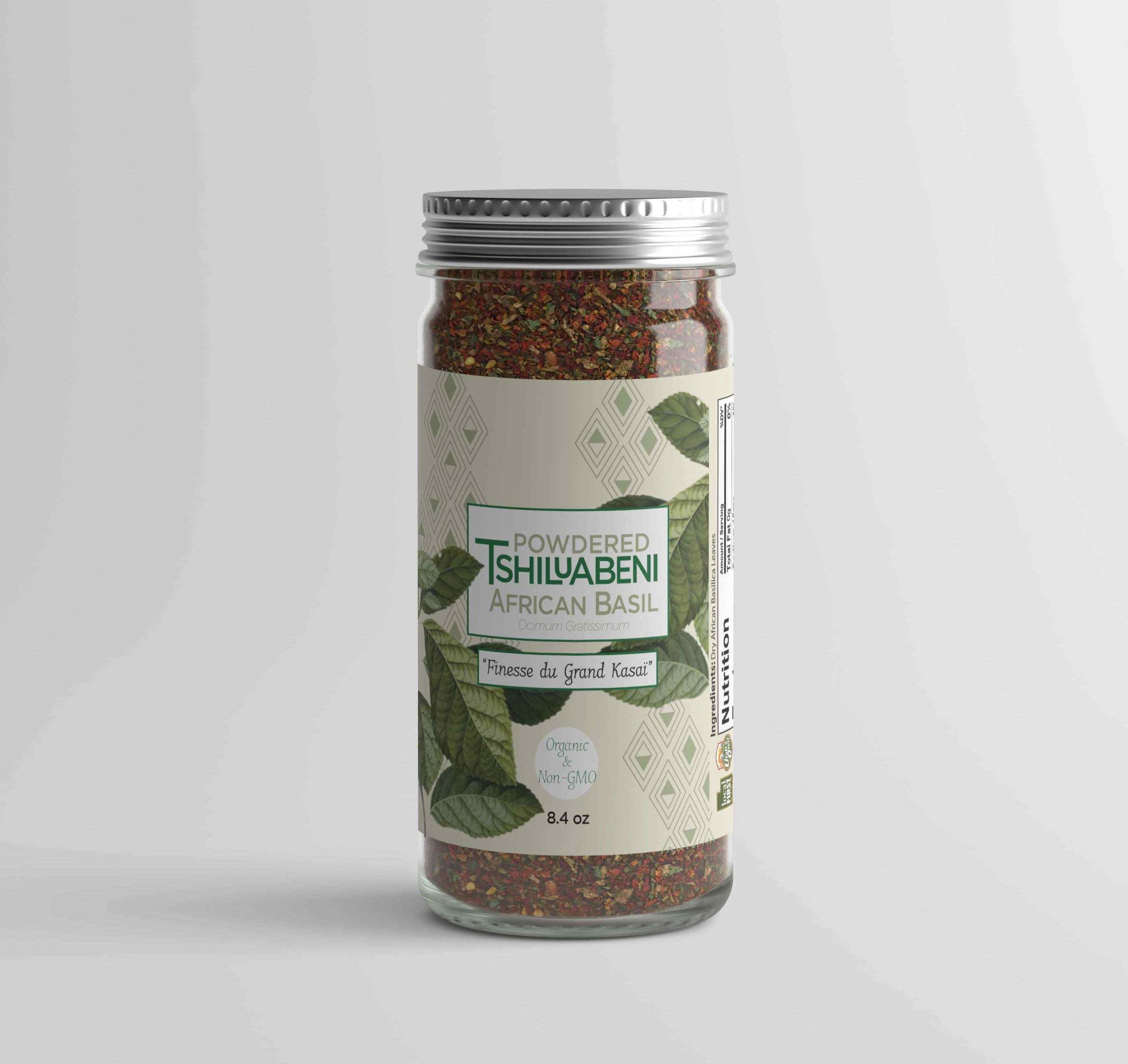 Congolese-Inspired Packaging for African Basil Jar