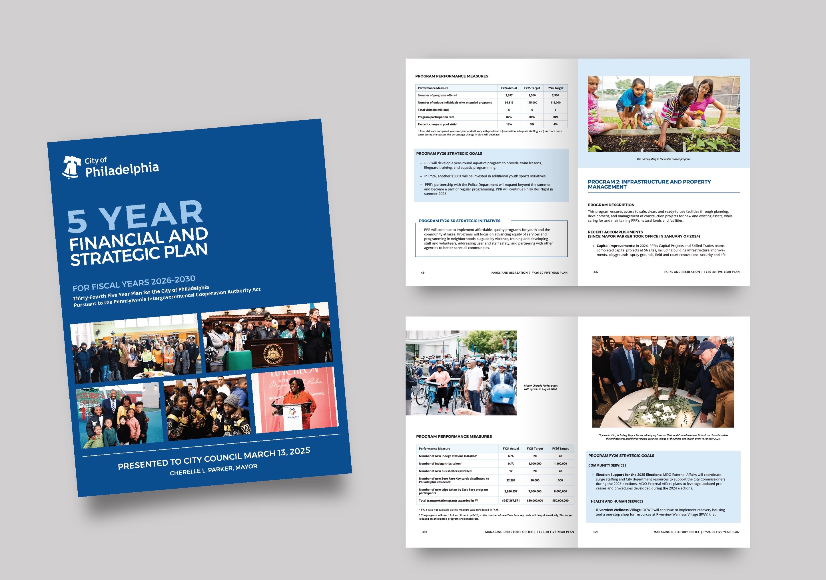 Fiscal plan front cover and spreads