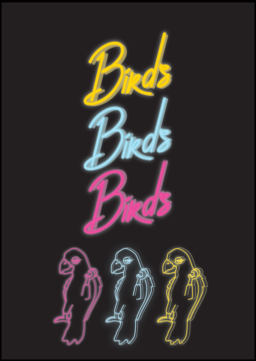 Birds Neon Club Sign